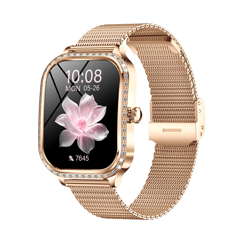 Smartwatch Qyreon FitTime + 2 Curele Gratuit - Gold