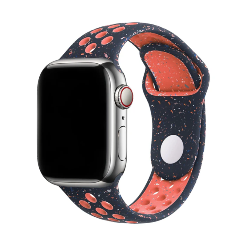 Curea Silicon Sport Apple Watch Blue Flame