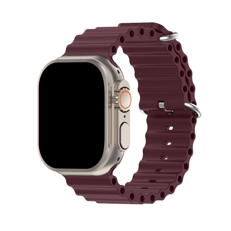 Curea Ocean Apple Watch Merlot Red