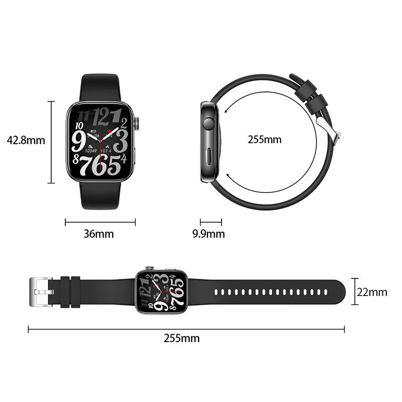 Smartwatch Qyreon Y20 Pro + Bratara Metalica - Black