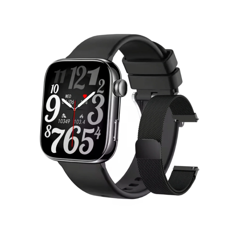 Smartwatch Qyreon Y20 Pro + Bratara Metalica - Black