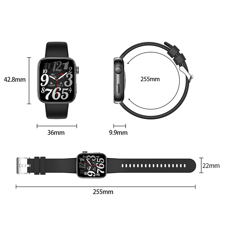 Smartwatch Qyreon Y20 Pro + Bratara Metalica - Black