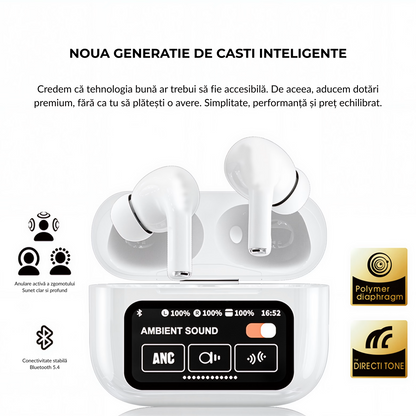 Qyreon Nova 9 Pro Headphones,Powerful Bass, Smart Screen