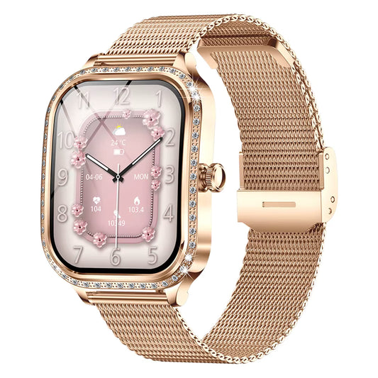 Smartwatch Qyreon FitTime + 2 Curele Gratuit - Gold